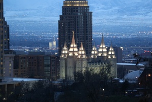 Mormon Temple at night