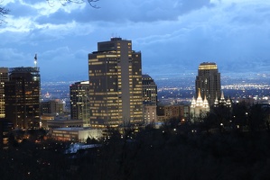 Downtown Salt Lake City at night