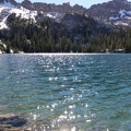 Sunlight spots on Alpine Lake