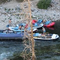 Rafts preparing to float at Boundary Creek boat ramp