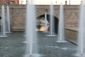 Fountains near Rio Manzanares
