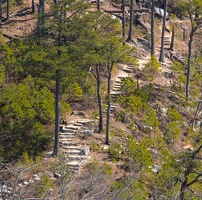 Rock Steps up to Pilot Mountain